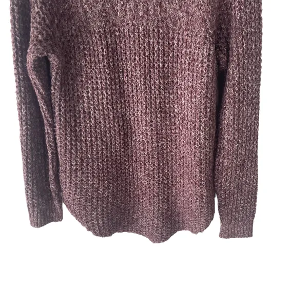 Abercrombie &‎ Fitch Size Medium Purple Knit Cowl Neck Sweater Preppy Academia - Image 3