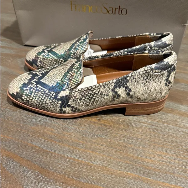 Franco Sarto Snake Print Loafers Women’s Size 5.5‎ New In Box - Image 5