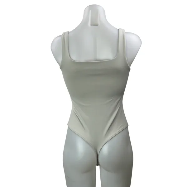 Bundle of 2 Aritzia Babaton Gray Blue Square Neck Thong Tank Bodysuit Top Size S - Image 3