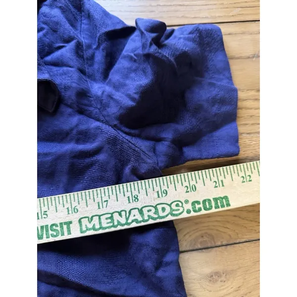 Anthropologie Women Linen Blend Dress Blue Ish Purple Size 4P Tie Up Front‎ City - Image 5