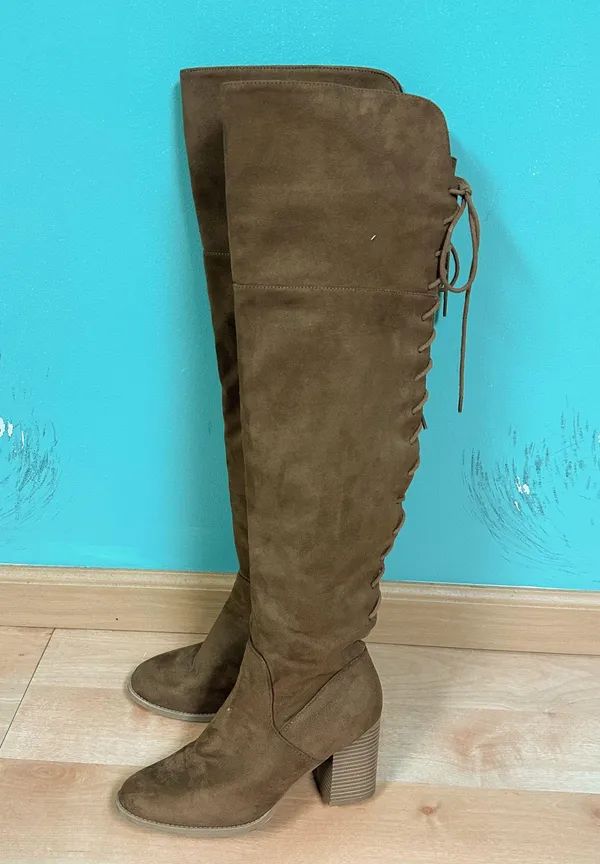 Brown Aspire Over The Knee Boots - Image 5