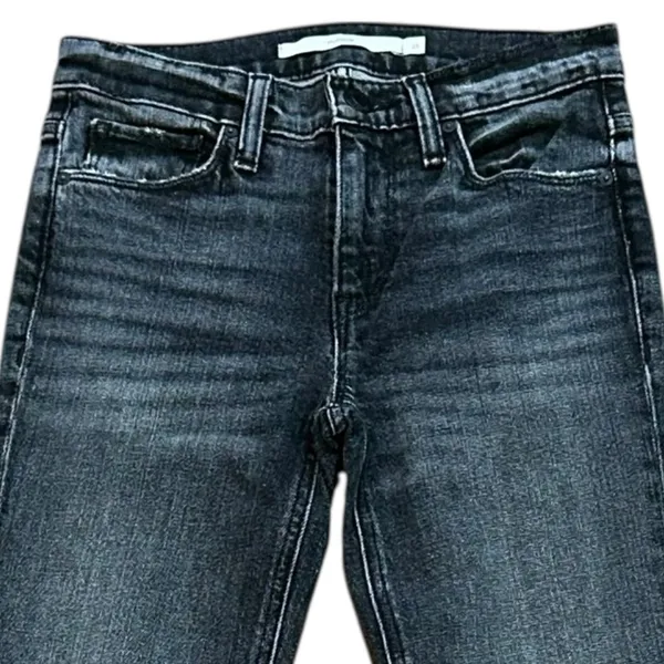 Hudson Nico Mid Rise Straight Inseam Split Black Star Denim‎ Jeans Size 25 NWT - Image 2