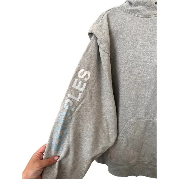 THE KOOPLES Ombre Logo Hooded Sweatshirt Gray One Size - Image 3