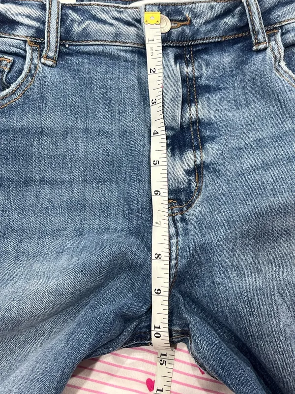 Lovervet High Rise, Medium Wash, distressed Dad Jeans - Image 9