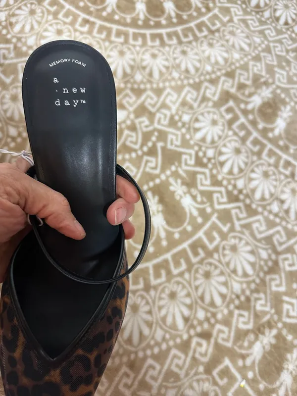a new day Leopard Pointed Toe Slingback Heels - Brown/Black - Image 4