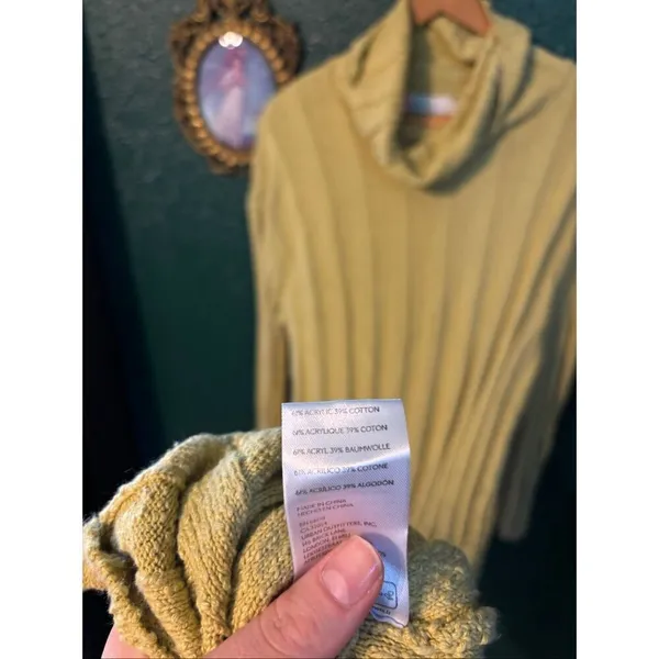 Free People Beach Wanda Sweater Dress Size Large Dried Moss Green Forest Fairy B - Image 4