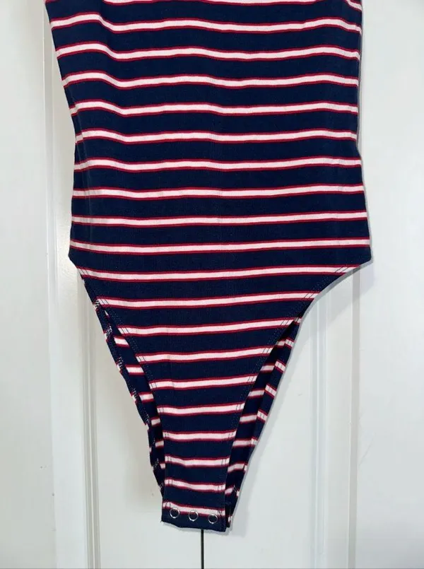 Divided By H&M Lightweight Striped Bodysuit NWT XS - Image 3