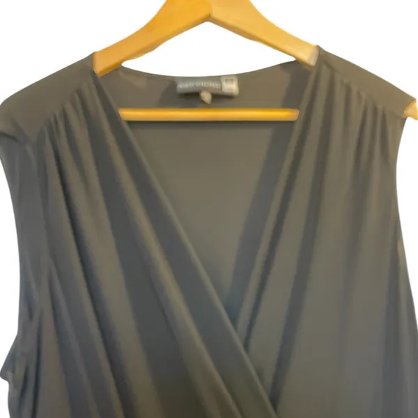 ANTTHONY Black V-Neck Surplice Sleeveless Stretchy Straight Leg Jumpsuit - Sz 1X - Image 4