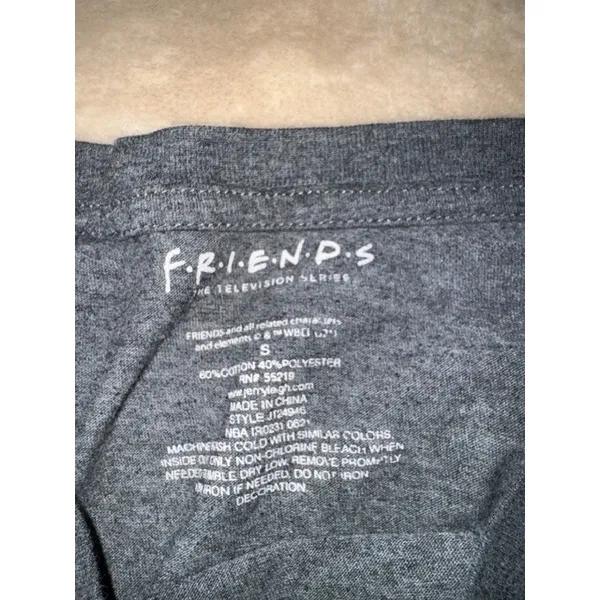 Friends Television Series Womens Lounge Set Gray Graphic Tee Joggers Small (C) - Image 4