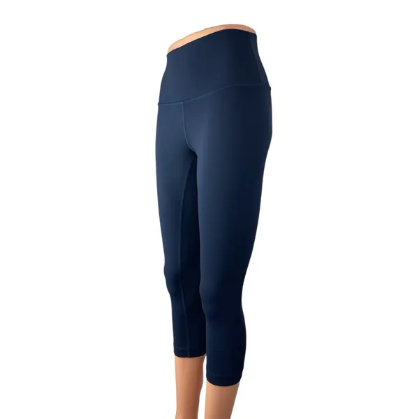 Lululemon Women's Blue Mid Rise Skinny Yoga Athletic Activewear Leggings Pants 6 - Image 3