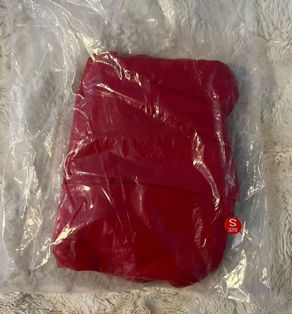 Red Latex Mini Skirt - Image 2