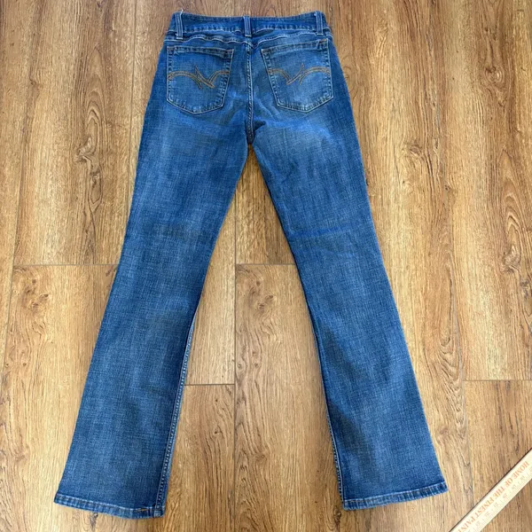 Wrangler Bootcut blue‎ Jeans Medium Wash Stretch Denim Womens 30x32 y2k western - Image 2