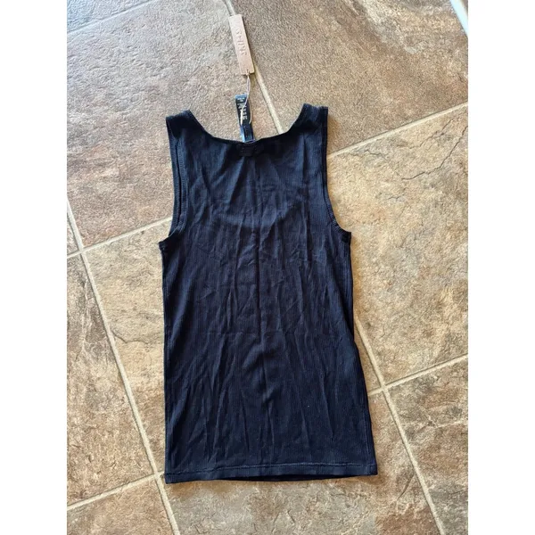 Skims Soft Lounge Ribbed Tank Top Onyx Size XS - Image 5