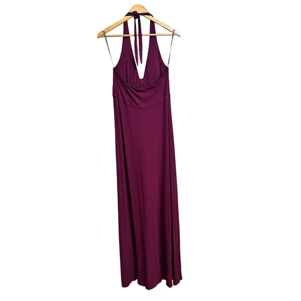 Tommy Bahama Purple Halter Maxi Dress‎ Plum Summer Medium - Image 5