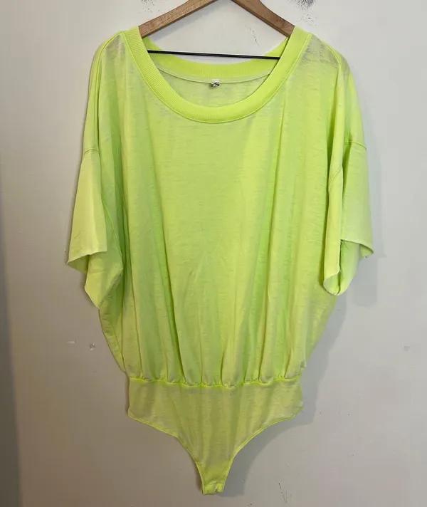 Free People - Cozy Cool Girl Bodysuit Neon Lighting Bug Oversized - Image 4