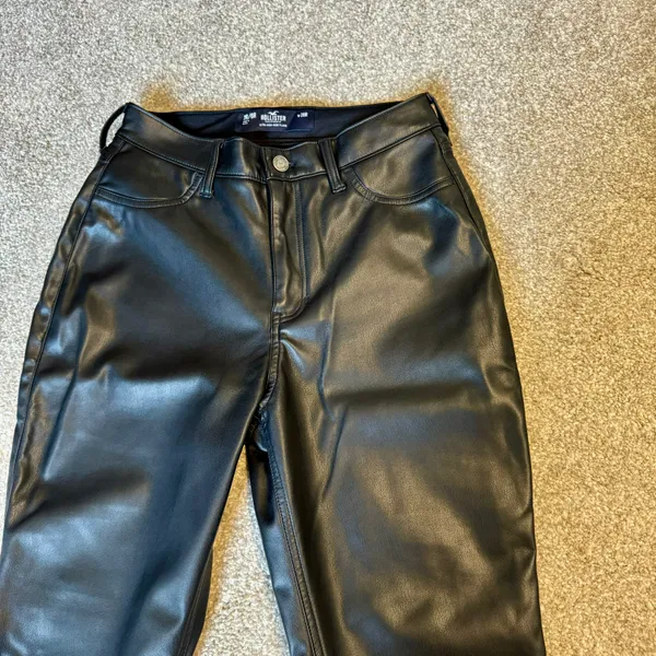 Ultra High Rise Flare Vegan Leather Pants - Image 4
