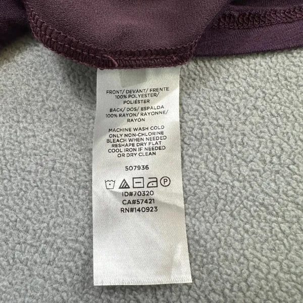 LOFT Women Plum Purple Mixed Media Side Tie Sleeveless Top Size S - Image 6