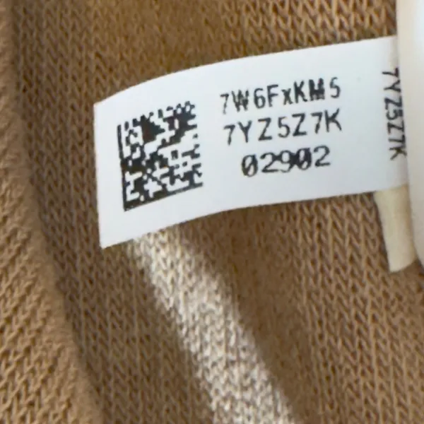 327 | Aerie Women Medium Oversized V-Neck Waffle Knit‎ Thermal Sweater Tan - Image 9