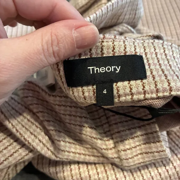Theory Pants Women Size 4 (28x26) Blush Multi Stratton Knit - Image 11