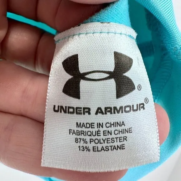 Under‎ Armour Coldgear Top Womens Small Mock Neck Long Sleeves Colorblock Active - Image 3