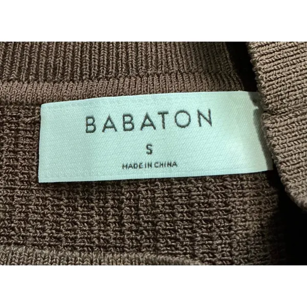 Aritzia Babaton Sculpt Knit Halter Mini Dress Coffee Bean Brown Ribbed S NWT‎ - Image 5