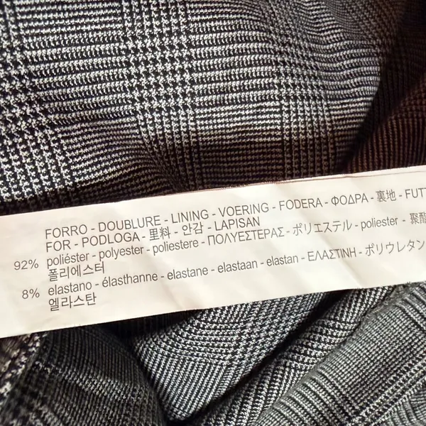 Zara Basic Grey Glen Plaid Draped Tulip Sheath Dress 3/4 Sleeve Size M - Image 8