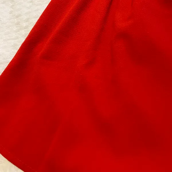 White Fox Red Tie Front Romper - Image 7