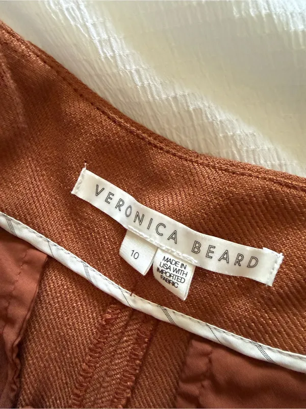 Veronica Beard Gables Short Golden Brown Shorts Pumpkin Orange Size 10 - Image 8