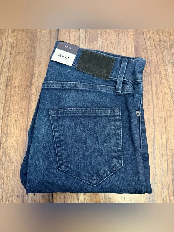 ABLE High Rise Skinny Jeans Blue Size 24 - Image 12