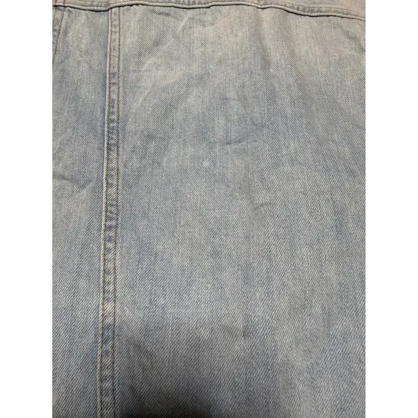 Madewell Women Small Light Wash Denim Trucker‎ Vest Blue Button Up Western Moto - Image 4