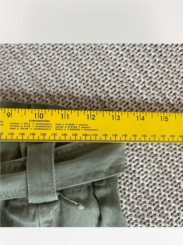 Tinseltown Olive Utility cargo Mini Skirt with Belted Waist - Image 6