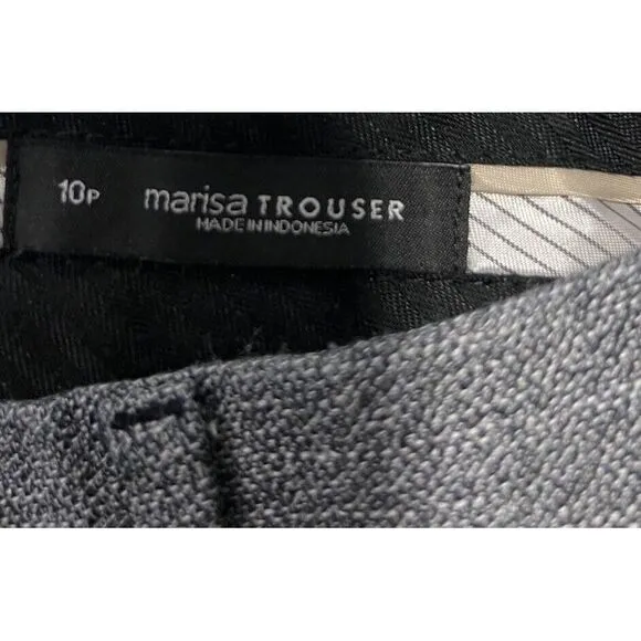 LOFT Womens‎ Trouser Textured Pants Size 10P Gray - Image 4