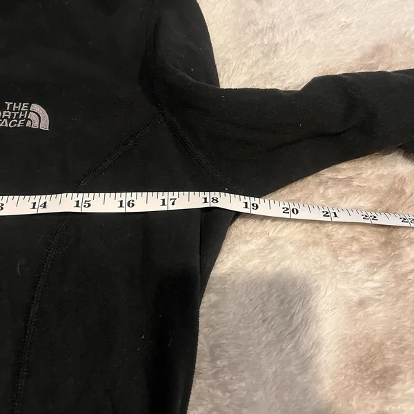 The North Face 1/4 Zip Pullover Fleece Sweatshirt Women's Medium Black - Image 2