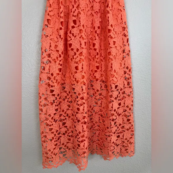 Astr The Label Lace Midi Dress Coral Peach size XS $90 - Image 5