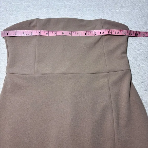 Meshki Rachel Crepe Bandeau Thigh Split‎ Mini Dress Size XL - Image 12