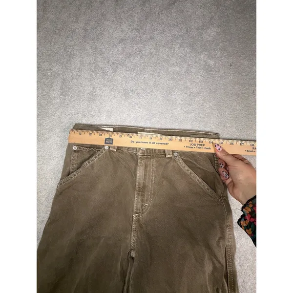 Levis Dad Utility Carpenter Jean Women Sz 26x30 Brown Denim Premium Big E - Image 10