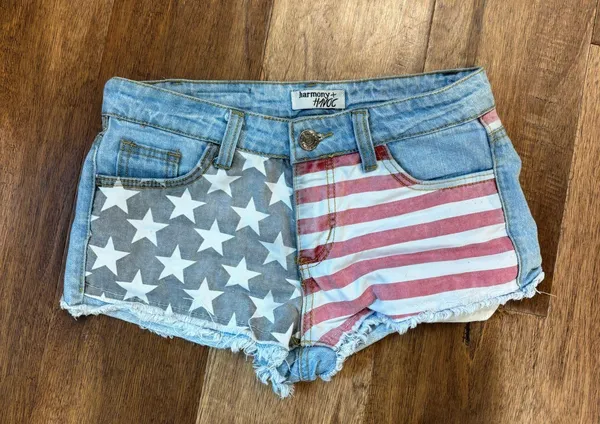 American Flag jean shorts - Image 4