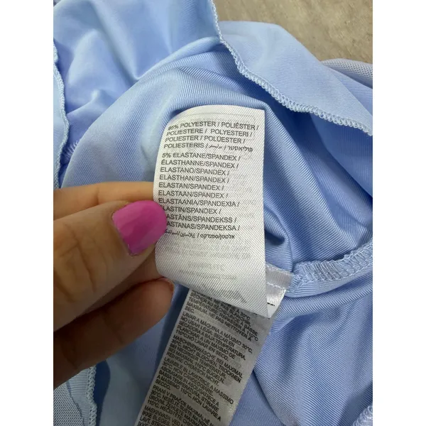 Edikted Thalia Strapless Minidress with Removable Rosette Ruffle Blue Size Small - Image 7