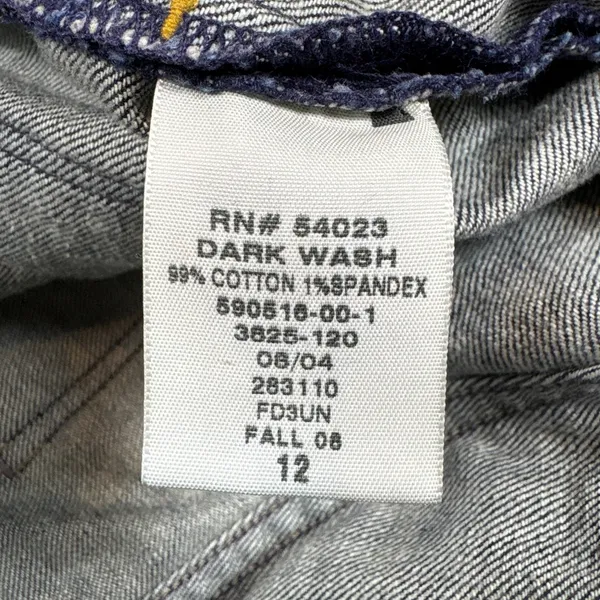 GAP Y2K Curvy Flare Jeans Dark Wash Stretch Denim‎ Retro Boho Hippie Size 12 - Image 7