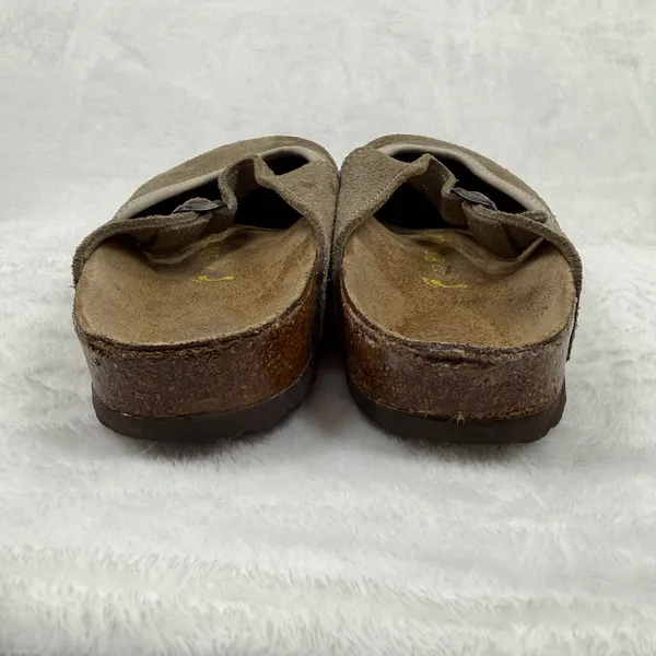 Birkenstock Mantova Suede Mary Jane Clogs Taupe 42 L11 M9 Narrow READ‎ - Image 5