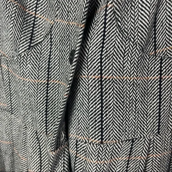 Boutique Gray Tweed Retro Button Down‎ Midi Dress S - Image 5