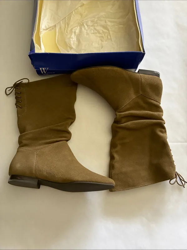 White Mountain Taupe Stretch Boots - Image 4