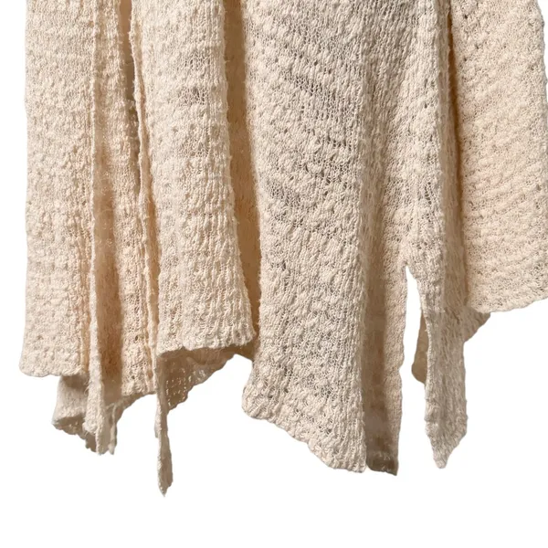 Free People Cotton Cream Long Oversized Cardigan Sz Xs - Image 4