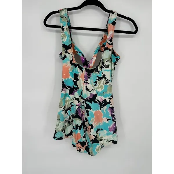 VTG Maxine Of Hollywood 14 Retro Inspired Floral One Piece Bathing‎ Suit Pinup - Image 5