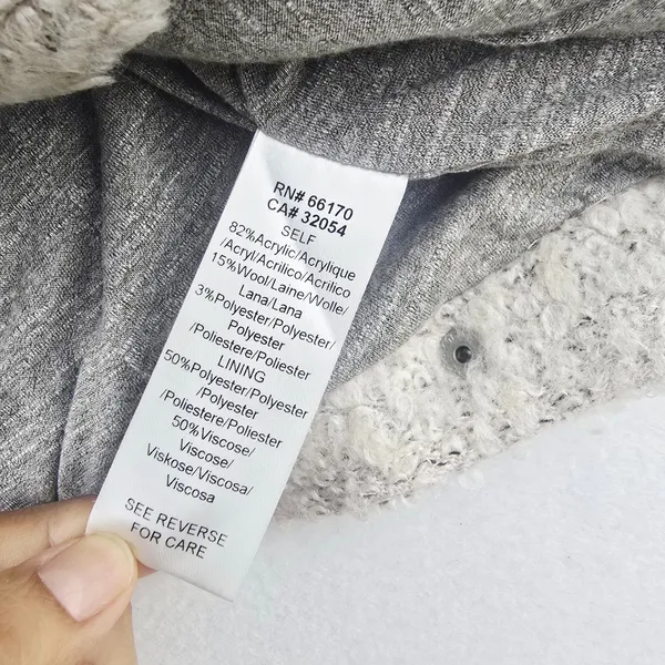 Anthropologie Elevenses Boucle Moto Jacket Textured‎ Ivory Cream Size Medium - Image 7