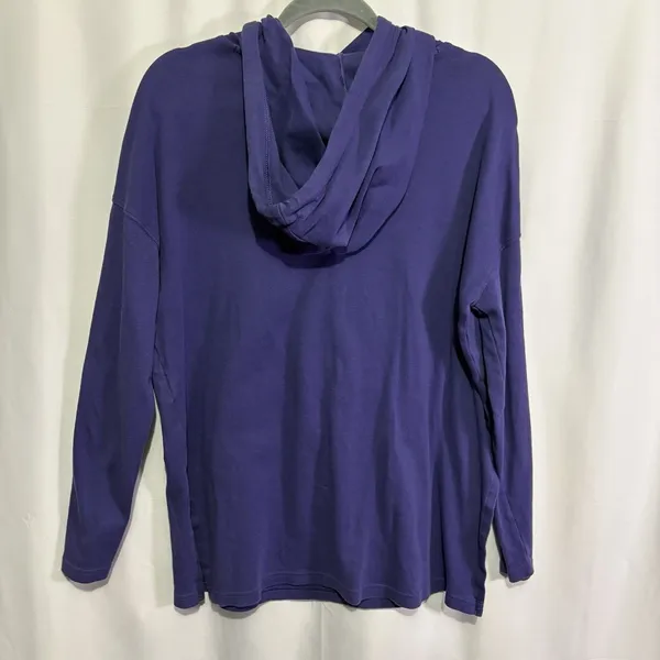 Pact Navy Blue Organic Cotton Hoodie Lightweight Pullover Sweatshirt Sz Medium - Image 7