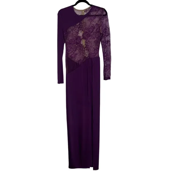Michael Costello X Revolve Hillary Lace Gown In Purple - Image 3