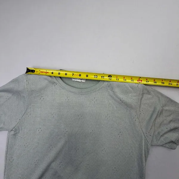 Draper's & Damon's Short Sleeve Pointelle Knit Sweater Sage Green - Image 4