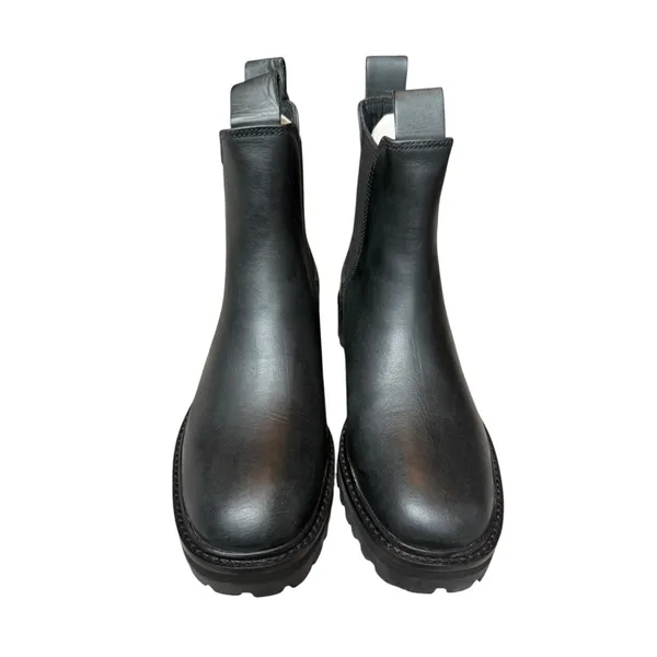 Everlane The Lug Chelsea Boot Black Leather Ankle Boots Lug Sole Size 7 - Image 2