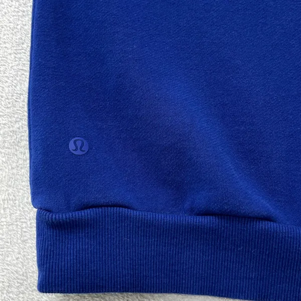 Lululemon Steady State Mens Small 1/2 Pullover Fleece Sweatshirt‎ Royal Blue - Image 9